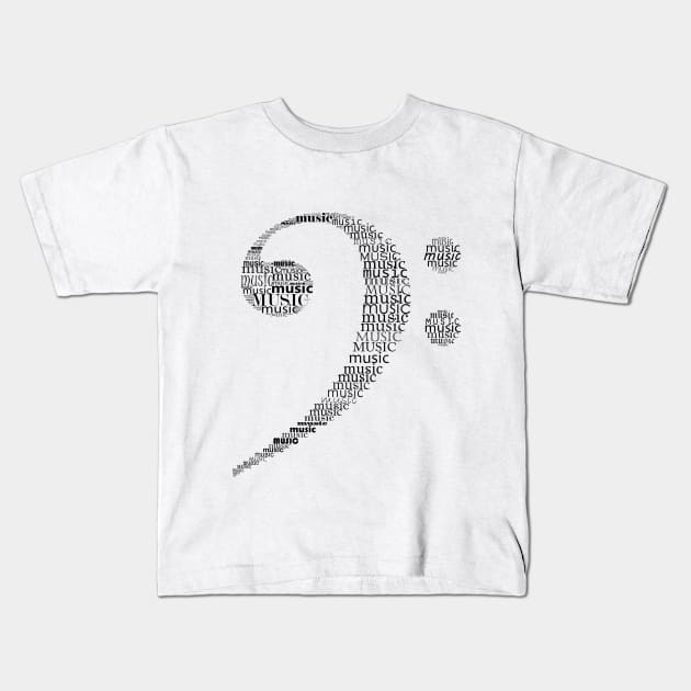 Typographic fa key Kids T-Shirt by hedehede